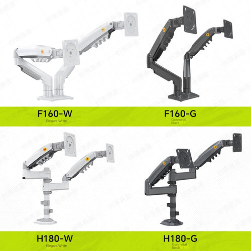 Dual-Screen Monitor Stand Adjustable Swivel Rotating Arm Display Computer Mount H180